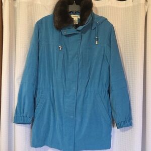 Westbound Womens Winter Coat with Removeable Faux Fur Trim Hood Size Small